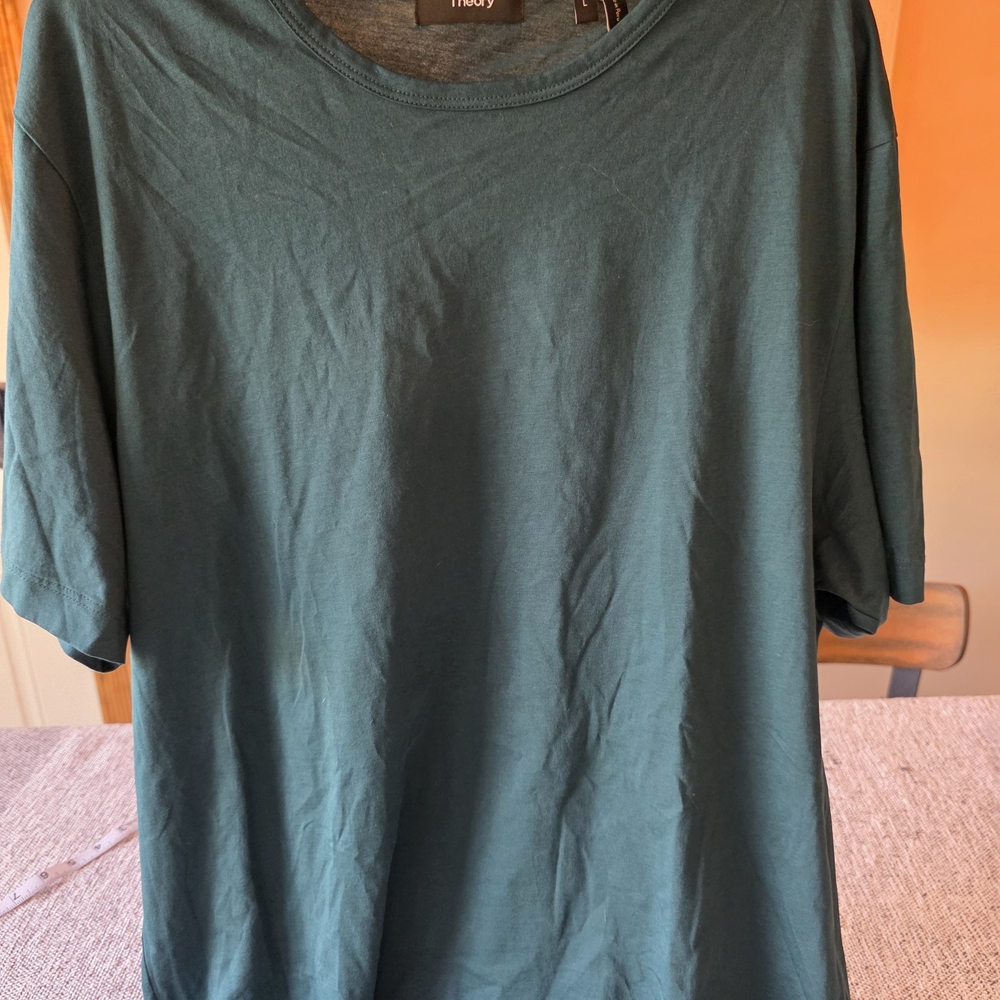 Theory Teal Short Sleeve Tee